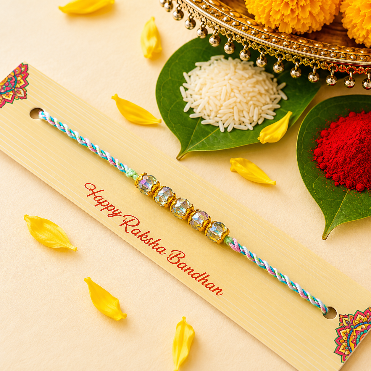 5Bead Twisted Rakhi