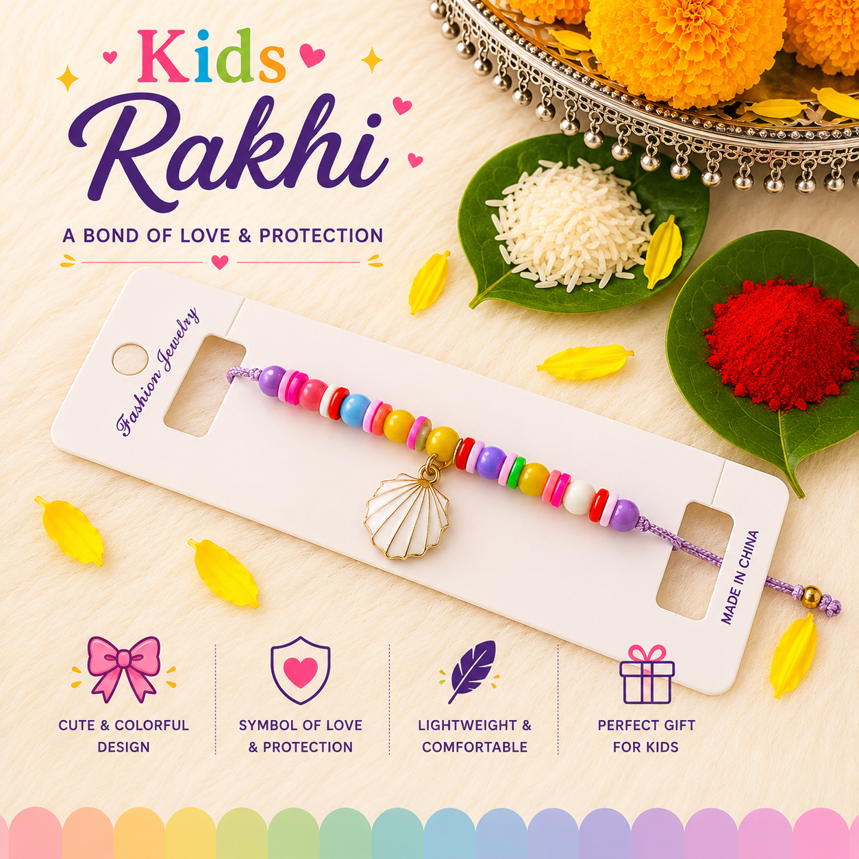 Kids Charm Beaded Rakhi