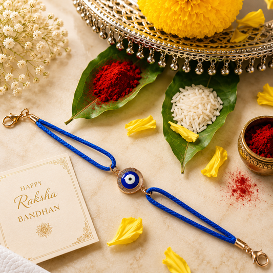 Evil Eye Designer Rakhi Collection | Assorted Colors for Brother & Sister