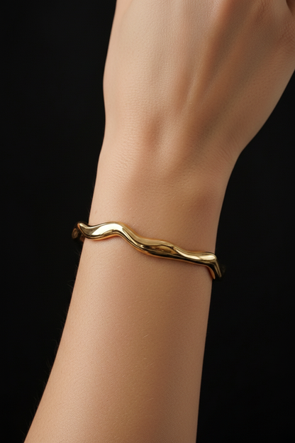 Sculpted Wave Bracelet