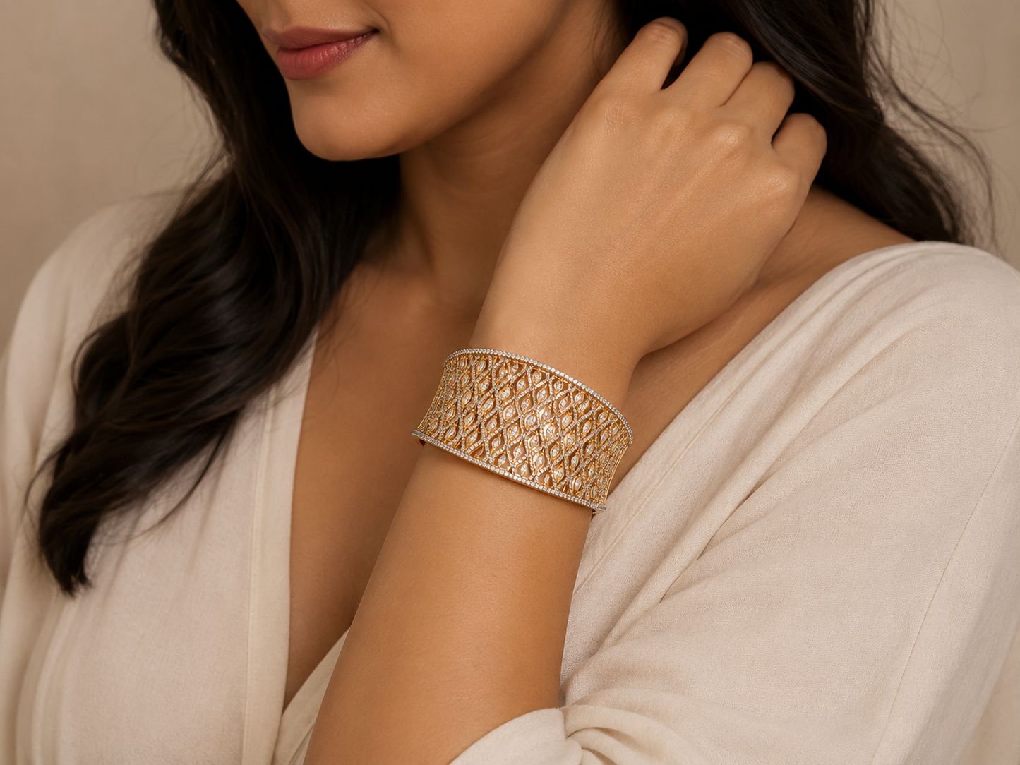 Wide CZ Roma Cuff