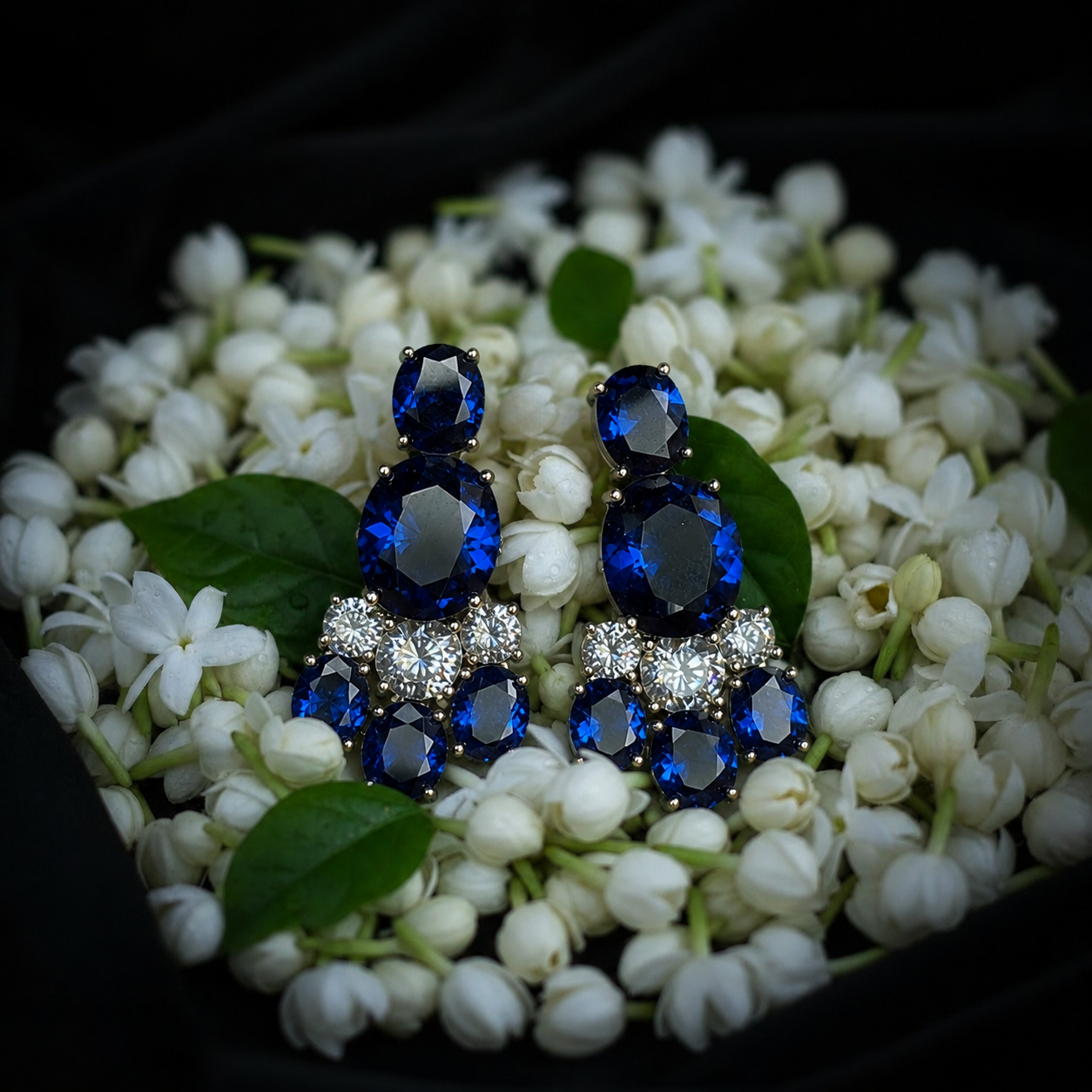Sapphire Blue CZ Earrings
