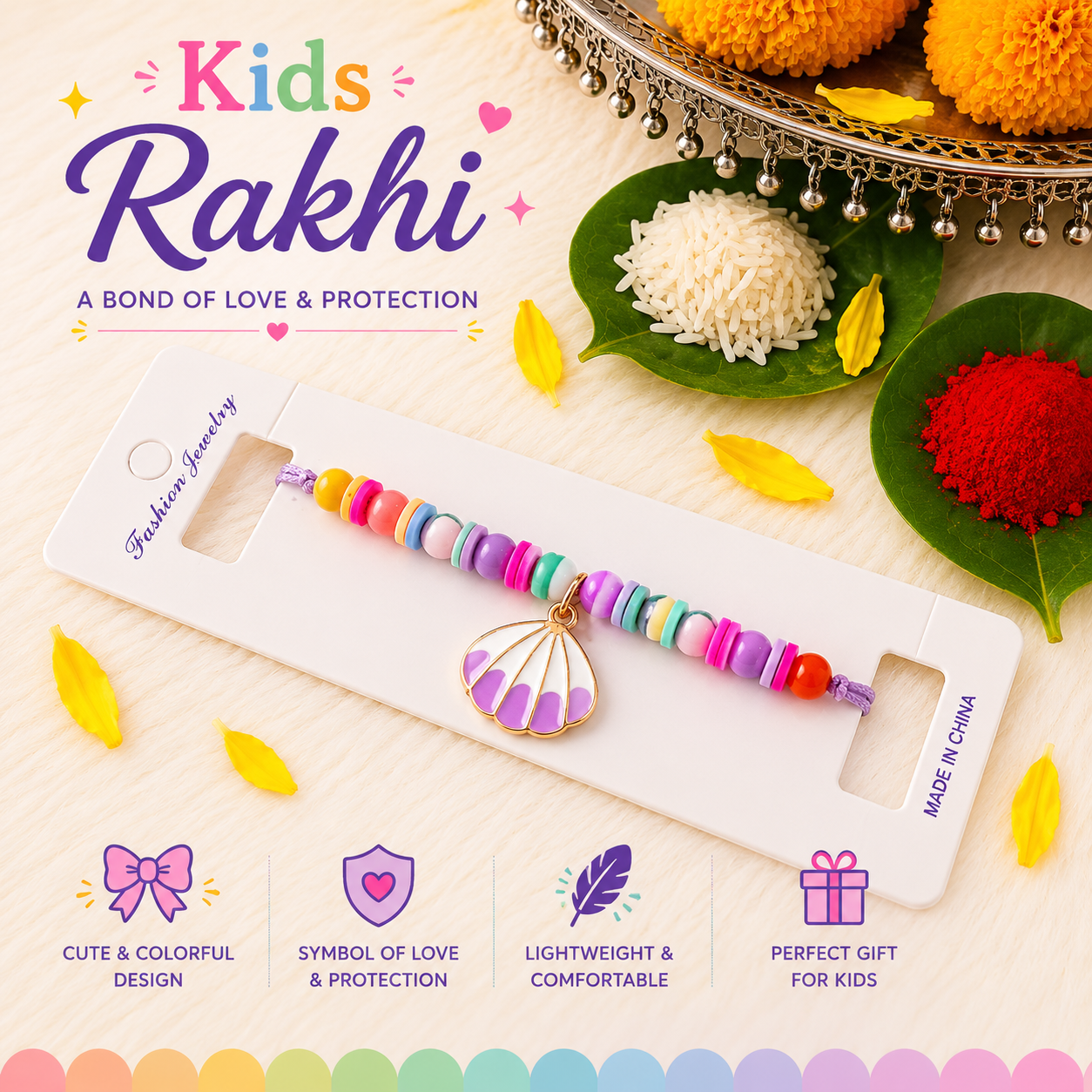Kids Charm Beaded Rakhi
