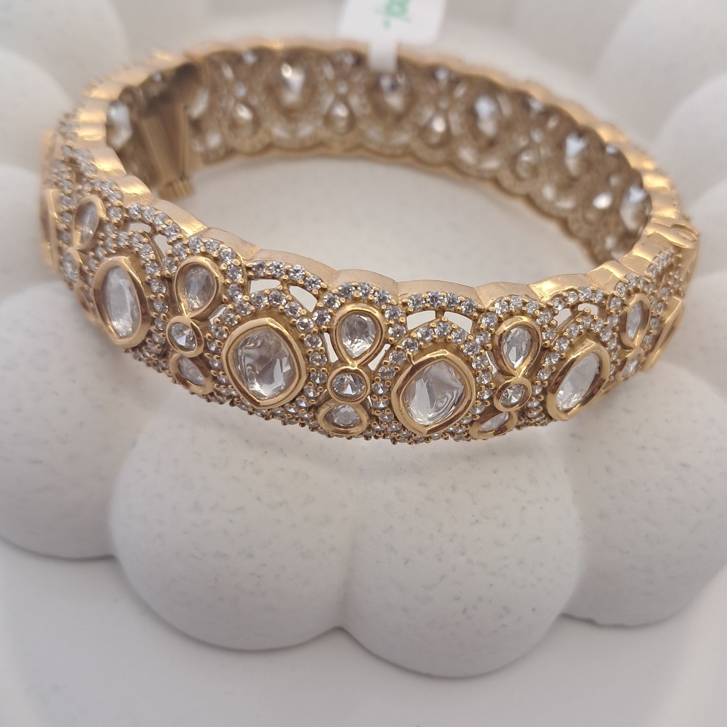 Polki Shambhavi Moissanite Kada