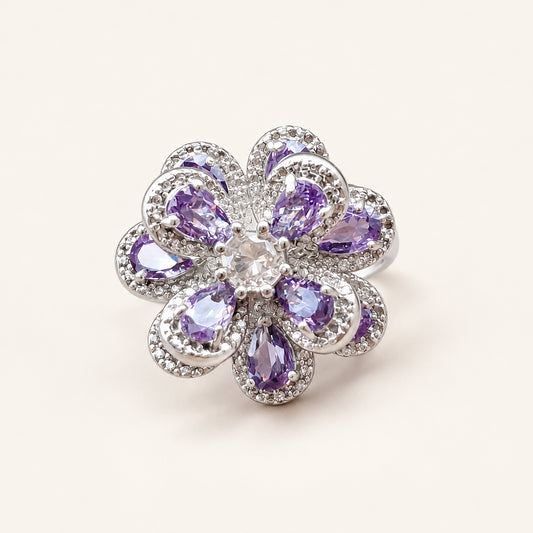 Lavender Flower Ring by PRISTYN Jewels, product detail