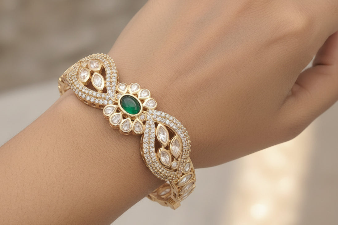 Emerald Floral Kada