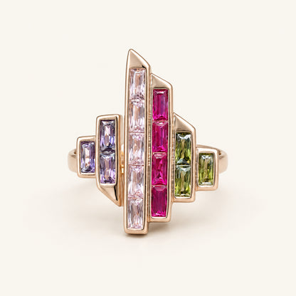 Multicolour Skyline Ring by PRISTYN Jewels, product detail