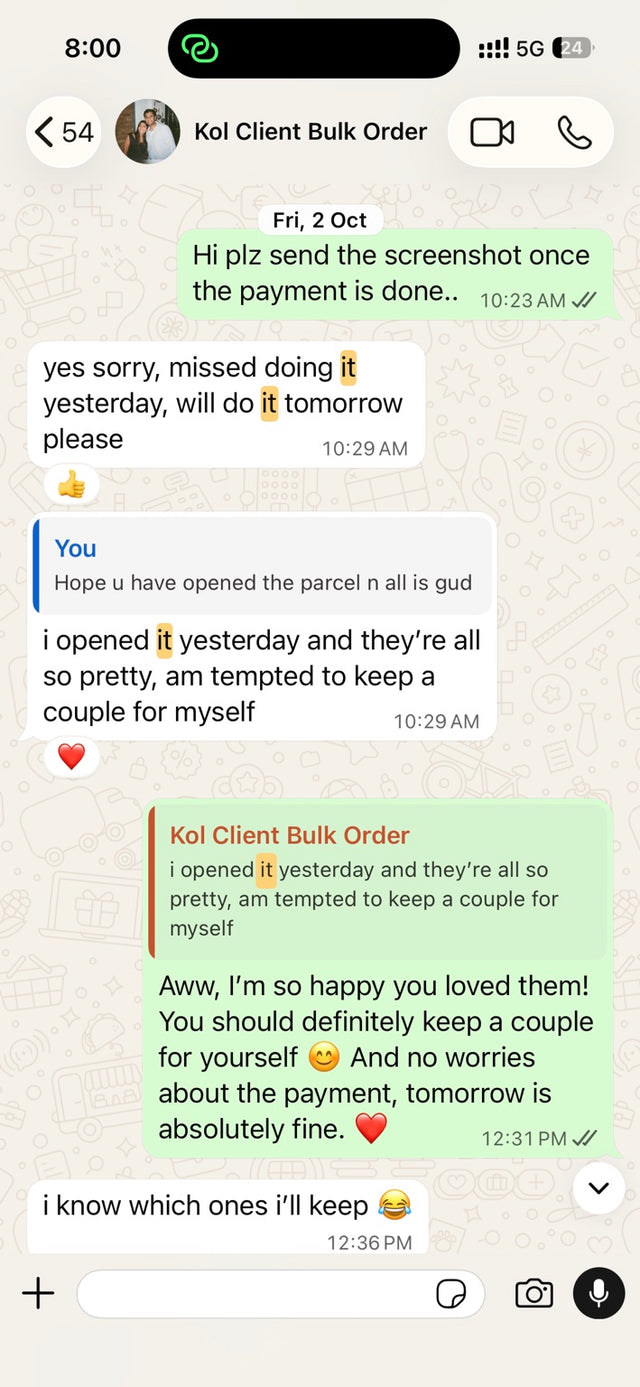 Original WhatsApp customer appreciation