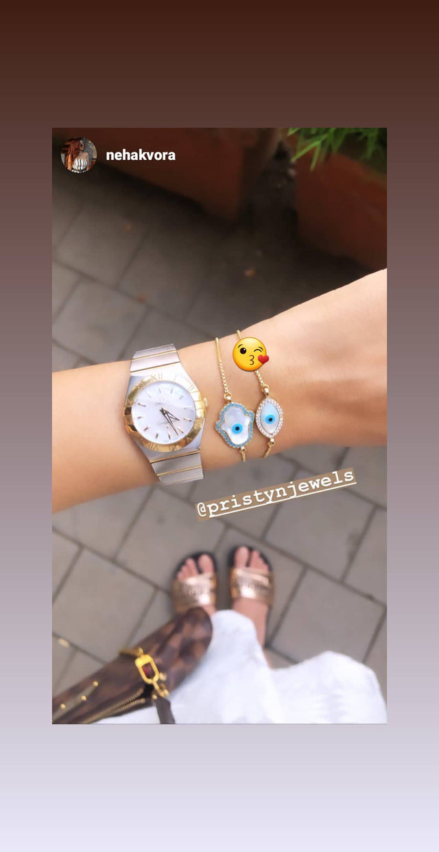 Customer wearing PRISTYN bracelets