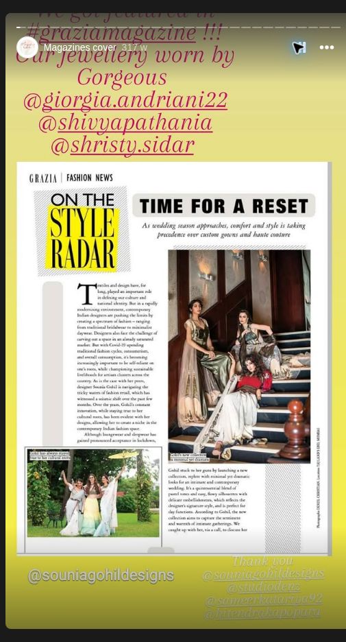 PRISTYN Jewels featured in Grazia magazine
