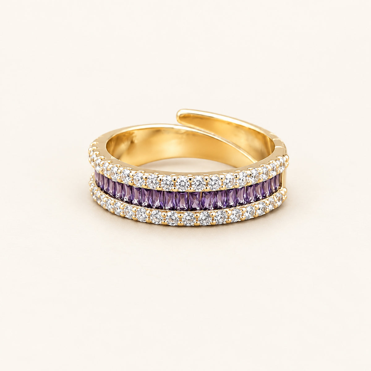 Purple Baguette Ring by PRISTYN Jewels, product detail