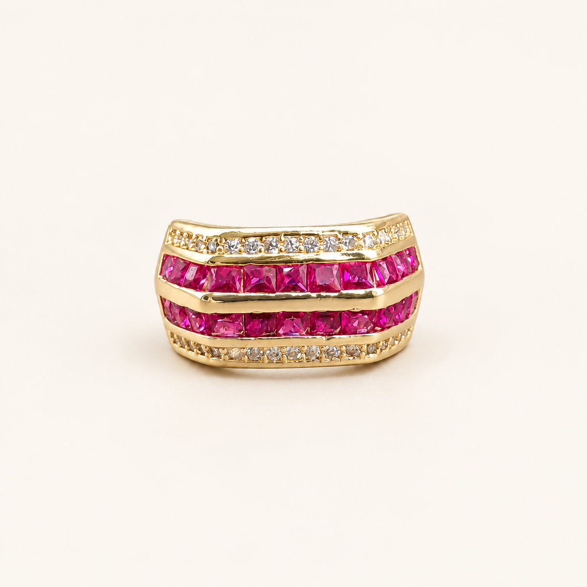 Raspberry Channel Ring by PRISTYN Jewels, product detail