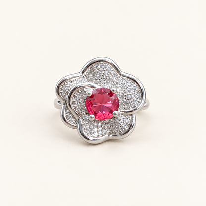 Raspberry Flower Ring by PRISTYN Jewels, product detail