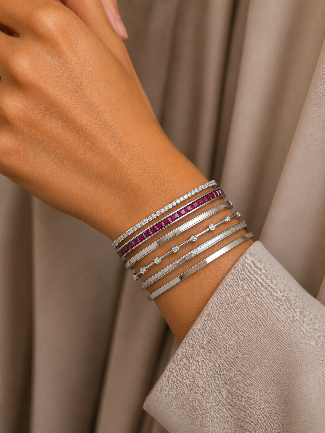Ruby CZ Bracelet