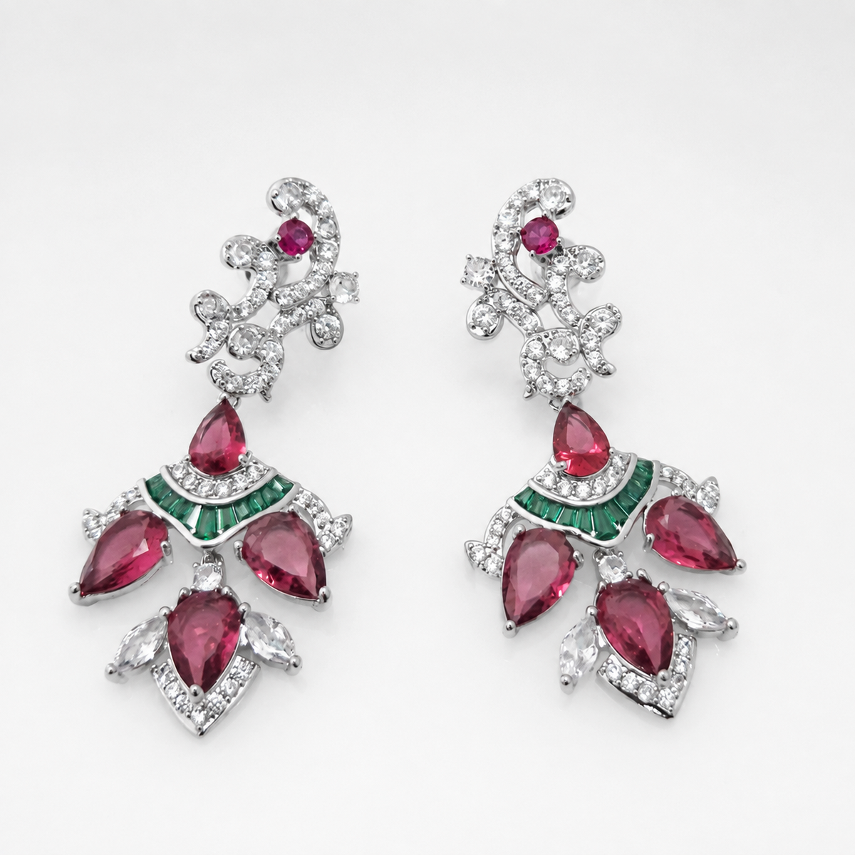 Ruby Anika Chandelier Earrings product detail view