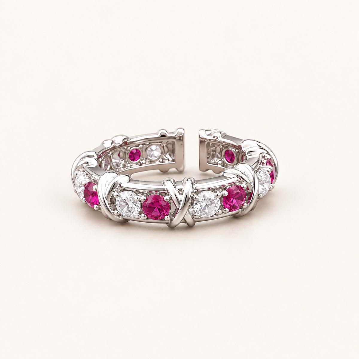 Ruby Bamboo Ring by PRISTYN Jewels, product detail