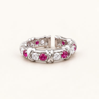 Ruby Bamboo Ring by PRISTYN Jewels, product detail