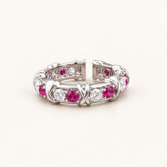 Ruby Bamboo Ring by PRISTYN Jewels, product detail