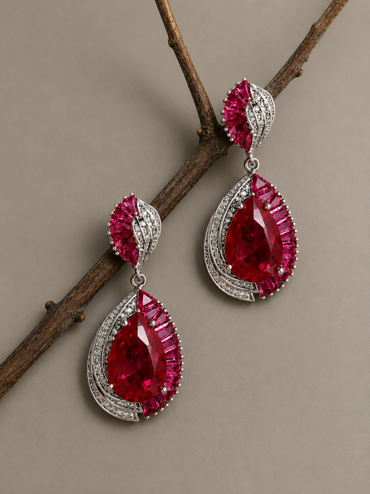 ruby earrings